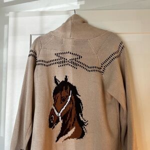 Vintage vibe horse cardigan